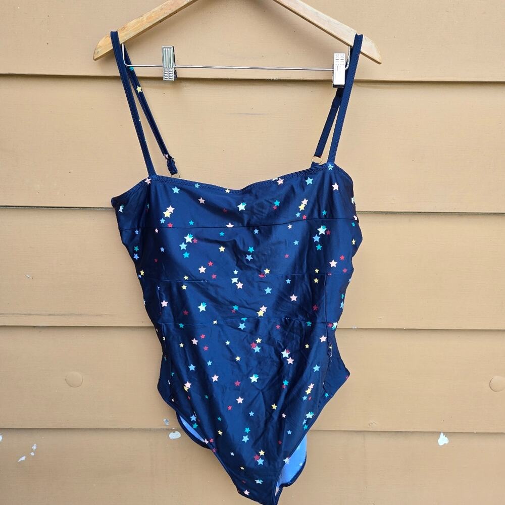 Summersalt Oasis One Piece Swim Bathing Suit Size 18 Stars Navy Blue